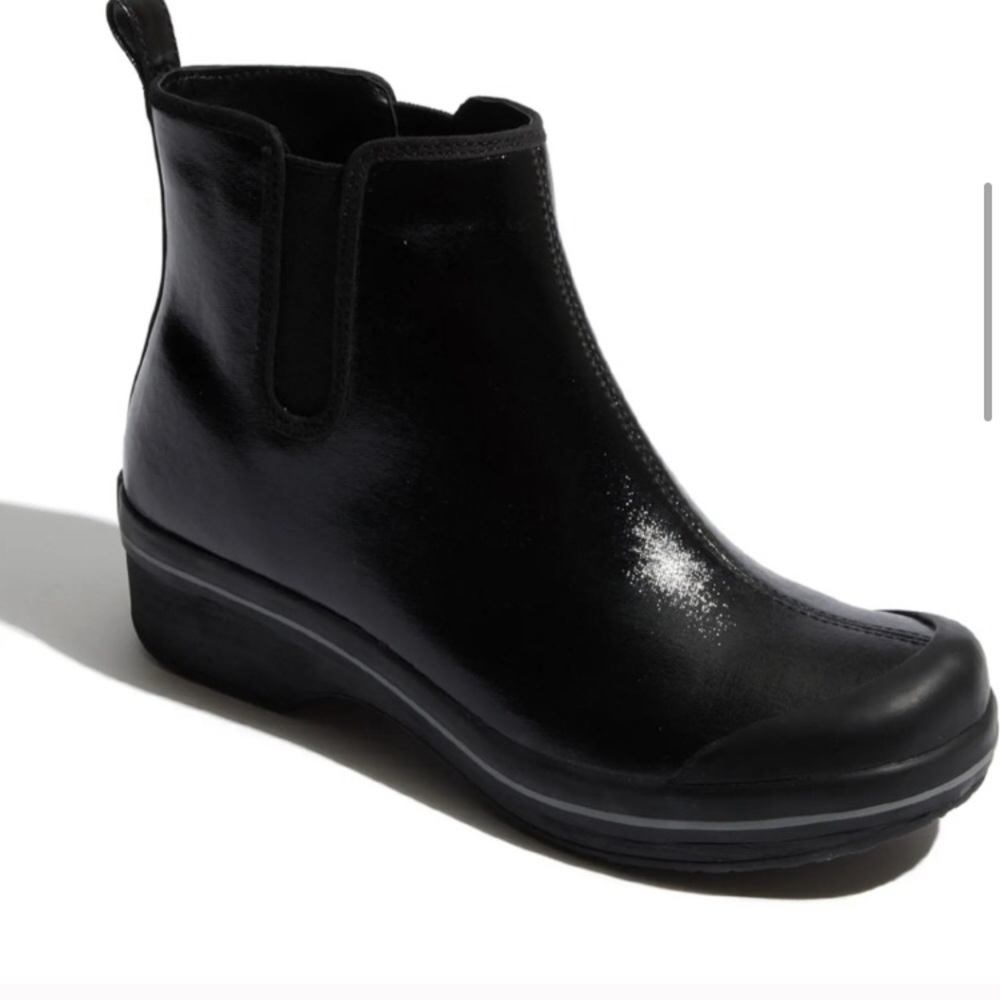 DANSKO Veil Black Coated Canvas Ankle Boots